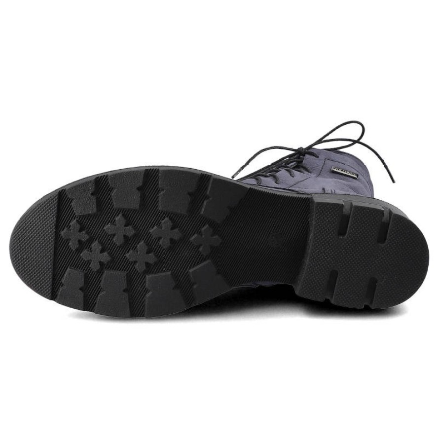 Granatowe Botki Pollonus Damskie Wygodne Buty