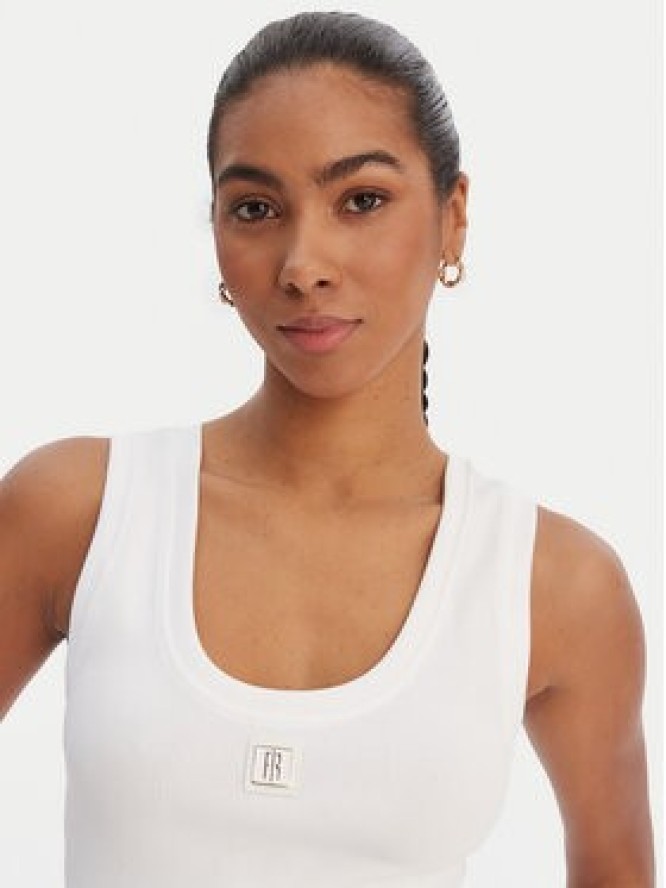 Fracomina Top FP26ST2001J40101 Biały Slim Fit