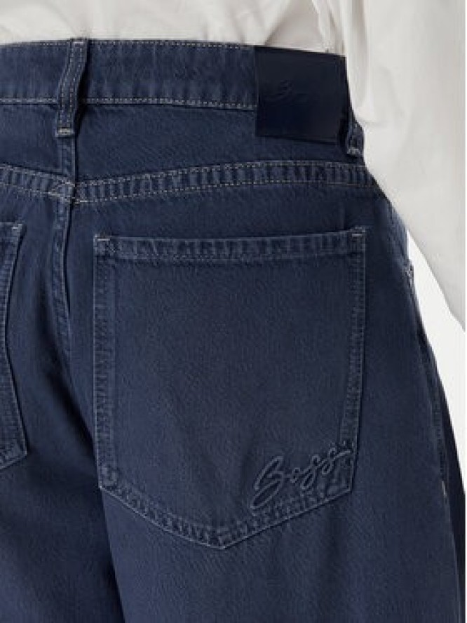 BOSS Jeansy Slouchy 50552533 Granatowy Wide Leg