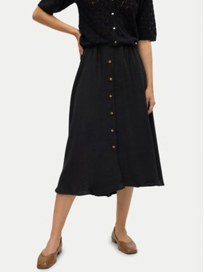 Vero Moda Spódnica midi Melaney 10304134 Czarny Regular Fit