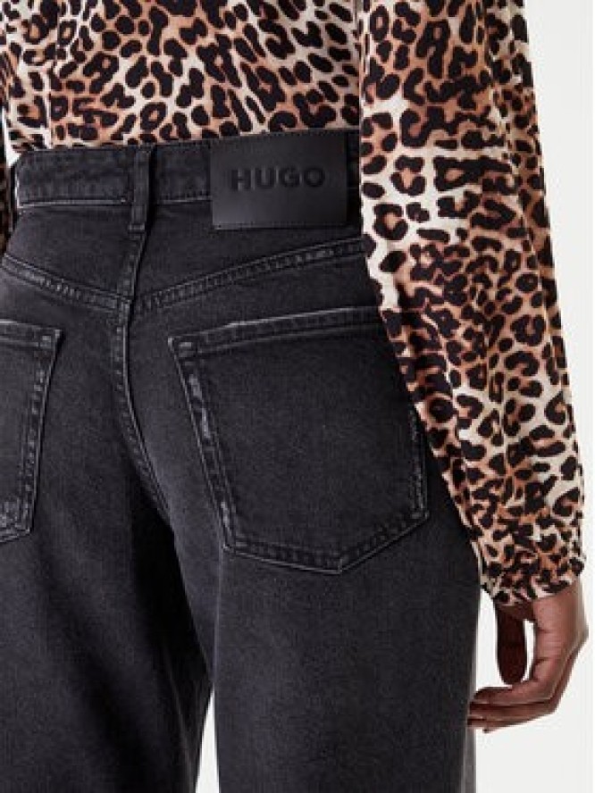 HUGO Jeansy 50546496 Czarny Wide Leg