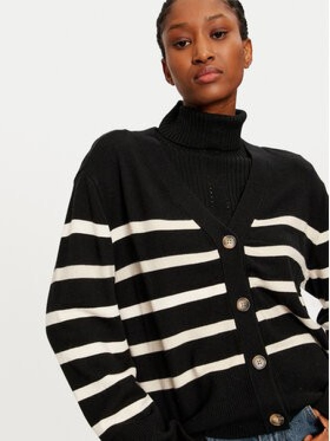 Pieces Kardigan Sia 17150971 Czarny Loose Fit