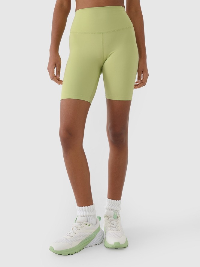 4F Legginsy kolarki treningowe damskie - zielone XS