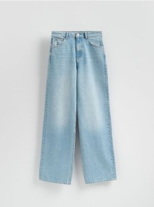 Jeansy wide leg - niebieski