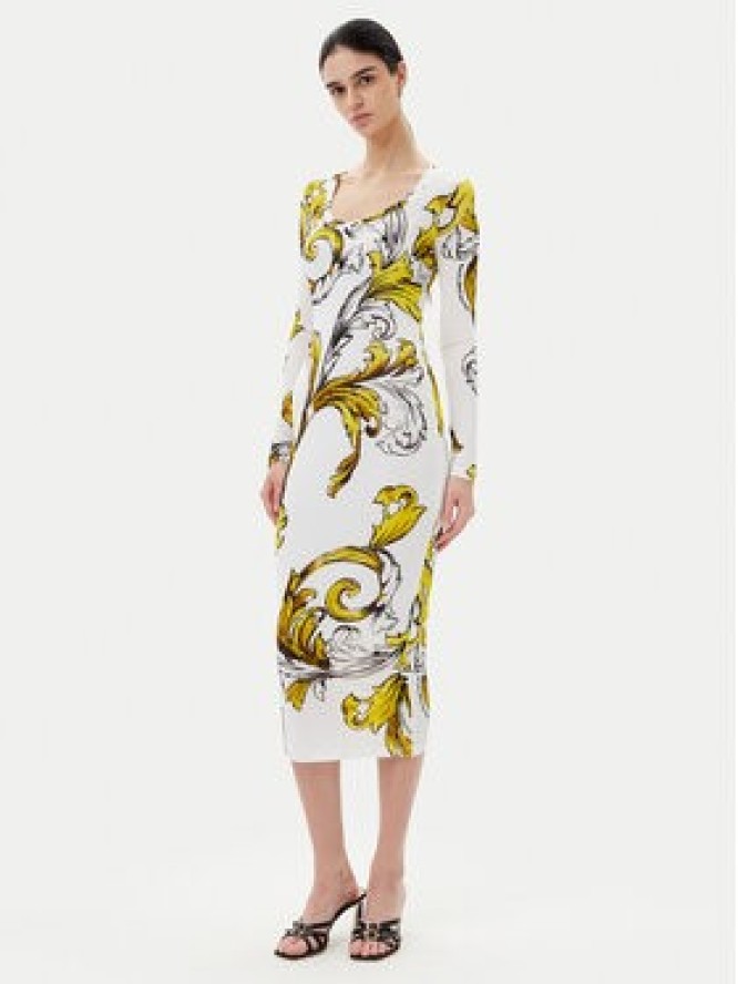 Versace Jeans Couture Sukienka codzienna 78HAO920 JS471 Biały Regular Fit