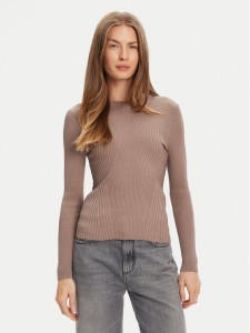 Guess Sweter W5YR08 Z0040 Brązowy Regular Fit
