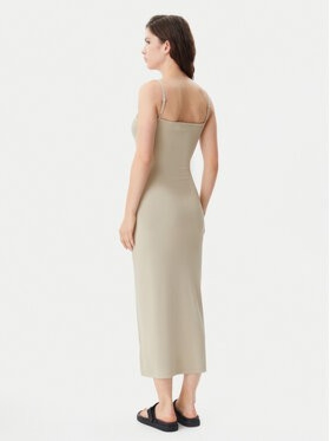 Calvin Klein Jeans Sukienka letnia Logo J20J225288 Beżowy Slim Fit