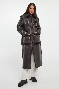 Płaszcz damski skórzany dwustronny DIEGO M