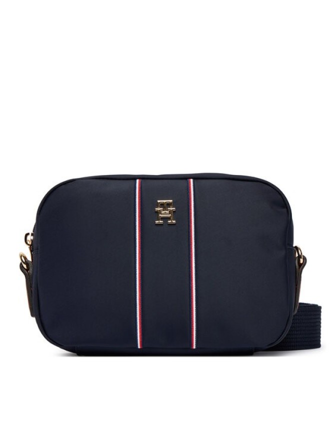 Tommy Hilfiger Torebka Popette Camera Bag Corp AW0AW17710 Granatowy