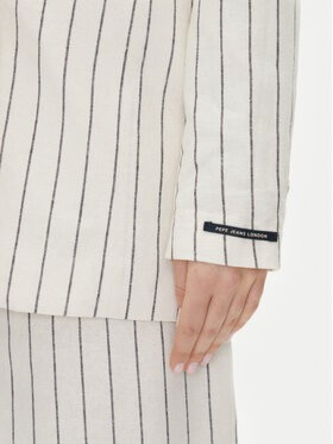 Pepe Jeans Marynarka Hannah PL402589 Écru Loose Fit