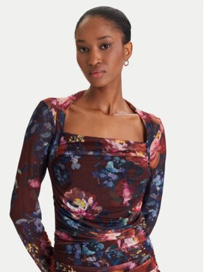 Guess Sukienka koktajlowa W5BK65 KCZC2 Kolorowy Slim Fit