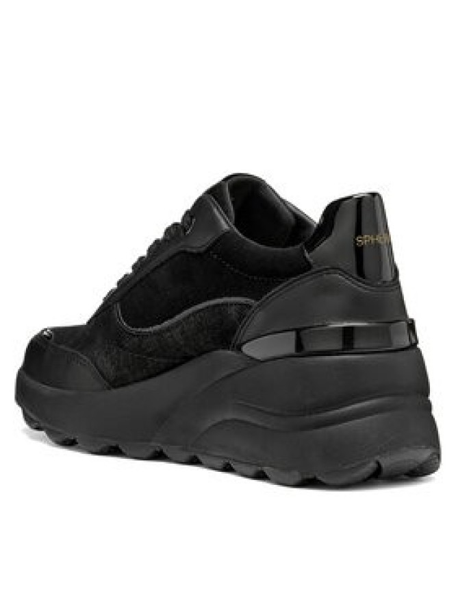 Geox Sneakersy D Spherica Ec13 D65WAB 2285 C9999 Czarny