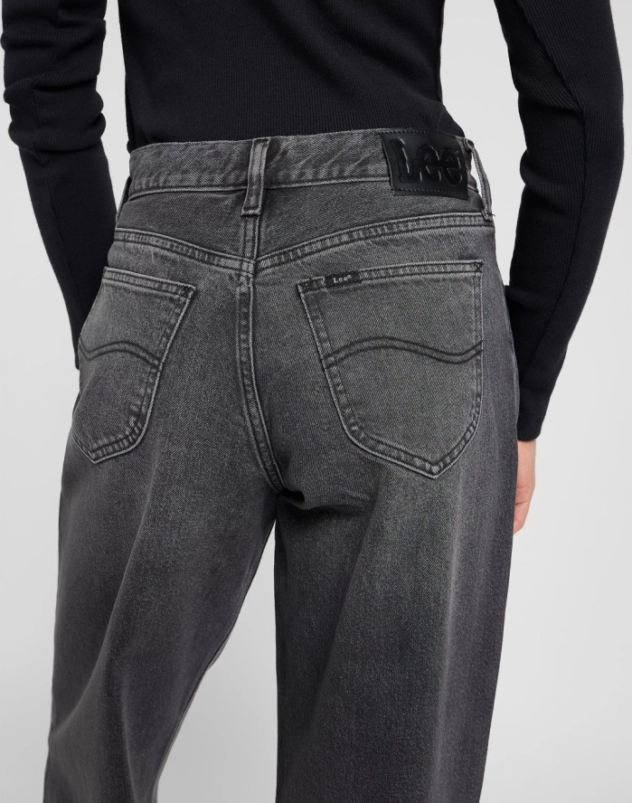 DAMSKIE SPODNIE LEE LOW SLUNG SLOUCH CHARRED BLACK 112371088
