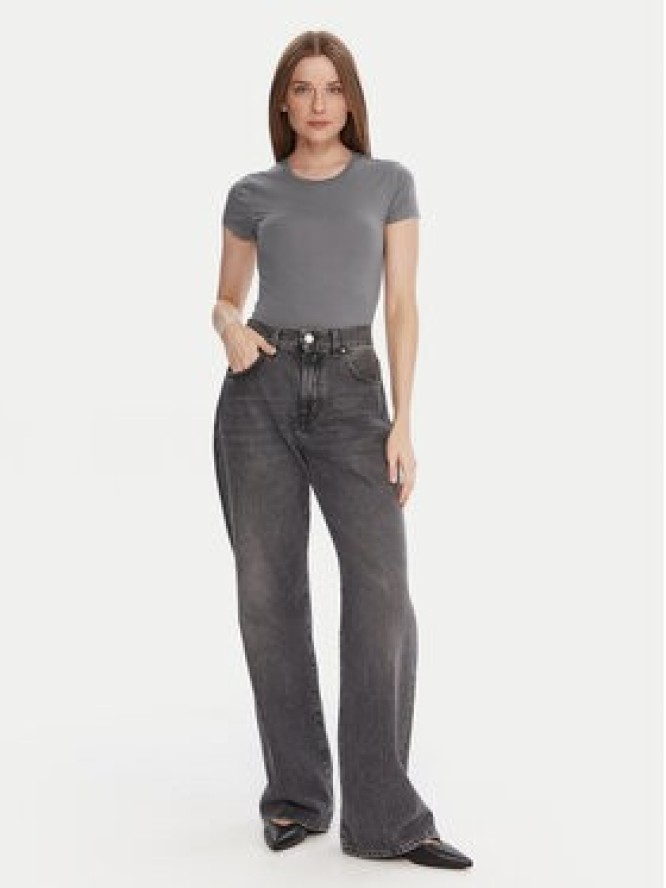 Gina Tricot T-Shirt 21287 Szary Slim Fit