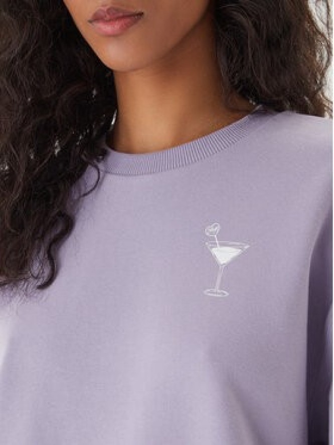 HUGO Bluza Classic 50560782 Fioletowy Relaxed Fit