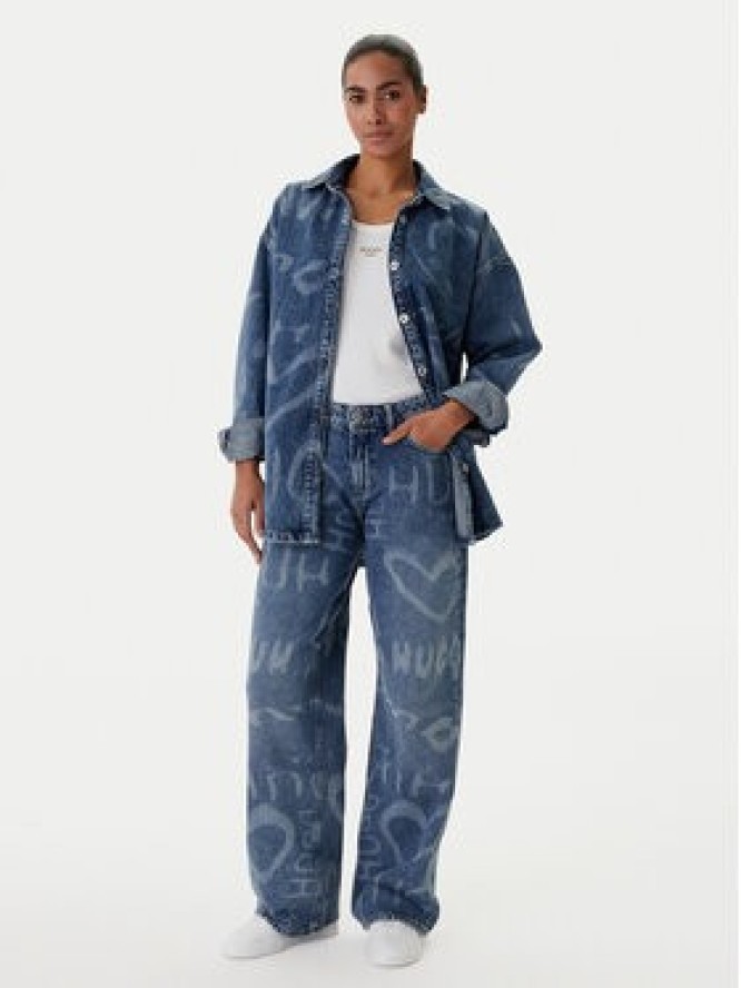 HUGO Jeansy Gamala 50553051 Niebieski Baggy Fit