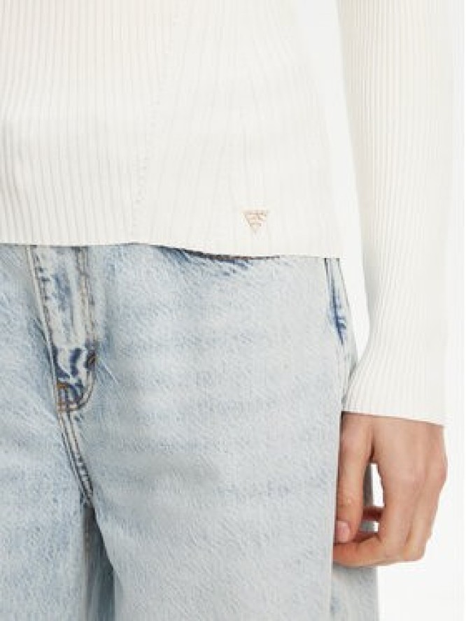Guess Sweter W5YR08 Z0040 Biały Regular Fit
