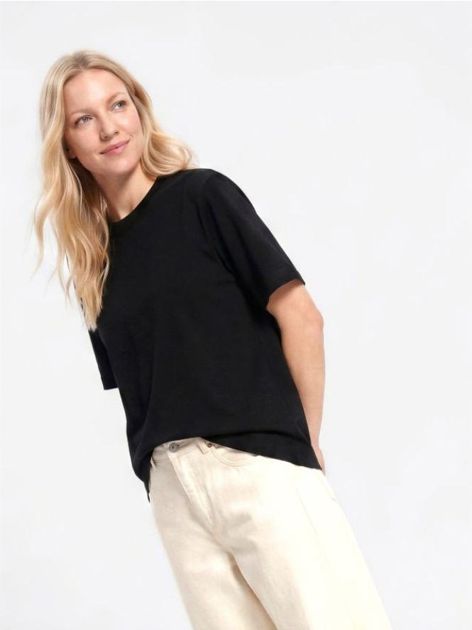 Bawełniany t-shirt - czarny
