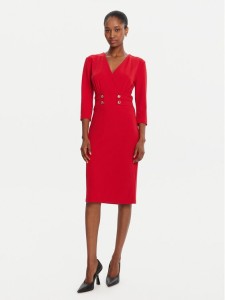 Rinascimento Sukienka koktajlowa CFC0126151003 Czerwony Slim Fit