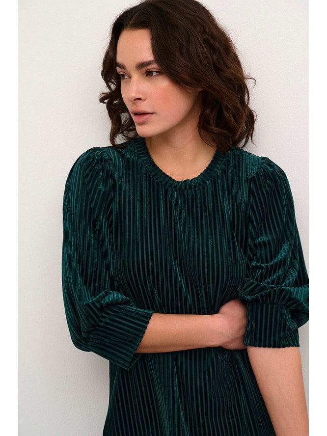 Kaffe Bluzka w kolorze ciemnozielonym rozmiar: S