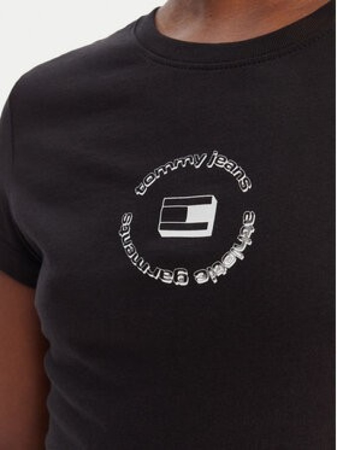 Tommy Jeans T-Shirt DW0DW22273 Czarny Slim Fit