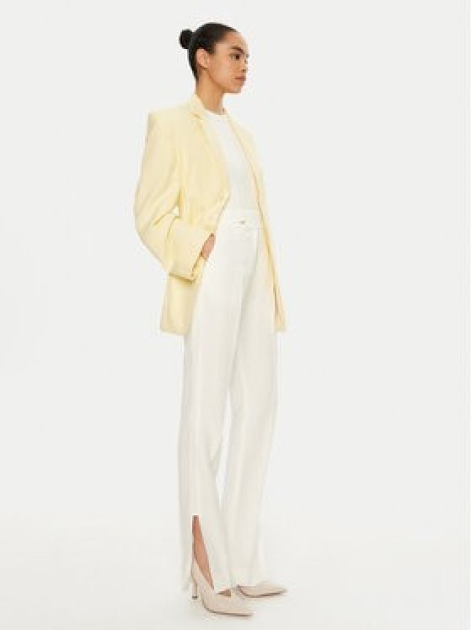 JACQUEMUS Spodnie materiałowe 24E241PA038 Biały Regular Fit