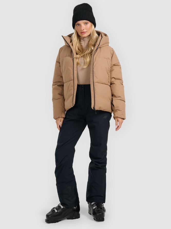 4F Kurtka narciarska membrana 5000 damska - brązowa S