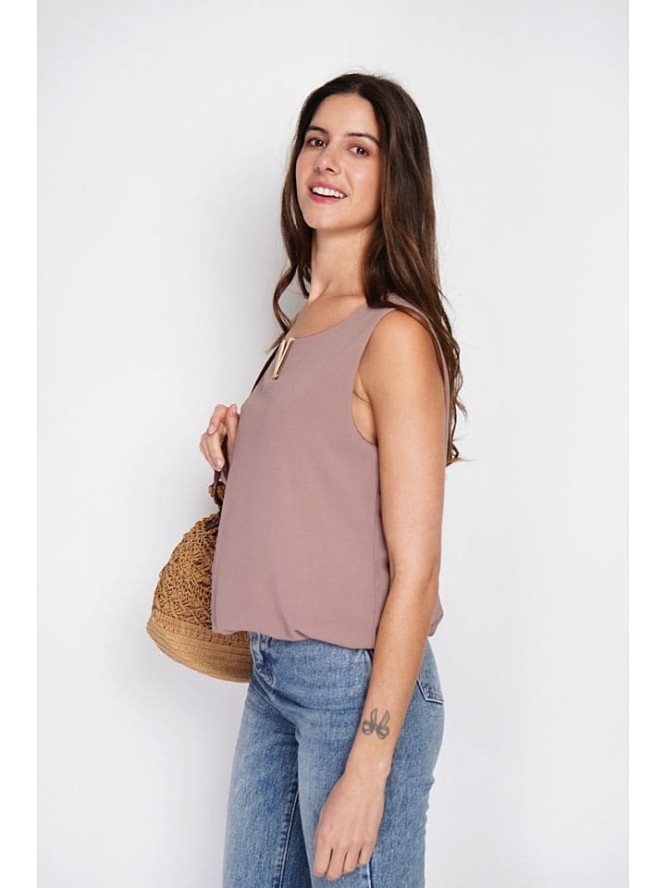 William de Faye Top w kolorze szaroróżowym rozmiar: 42