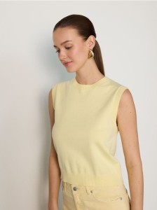 Bawełniana kamizelka - jasnożółty