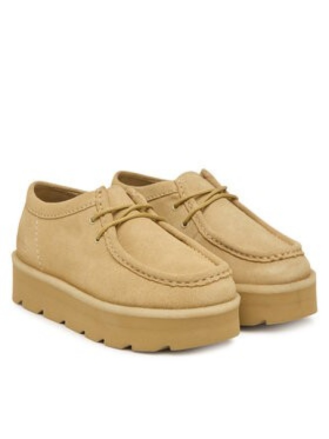 Clarks Półbuty Meare Walla. 26183785 Beżowy
