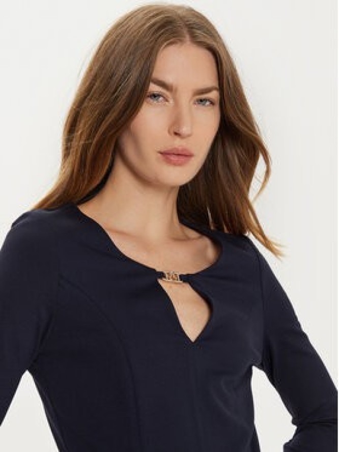 Rinascimento Sukienka koktajlowa CFC0121444003CFC0121444003 Granatowy Regular Fit