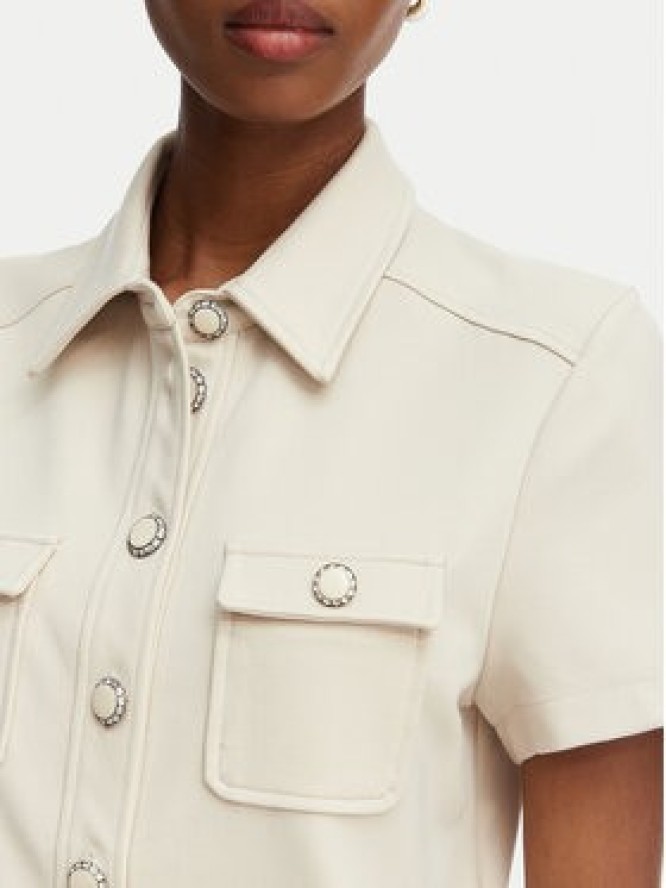 Guess Koszula W6RH83 KCMU2 Beżowy Regular Fit