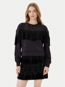 DKNY Bluza P5GH7XQE Czarny Relaxed Fit