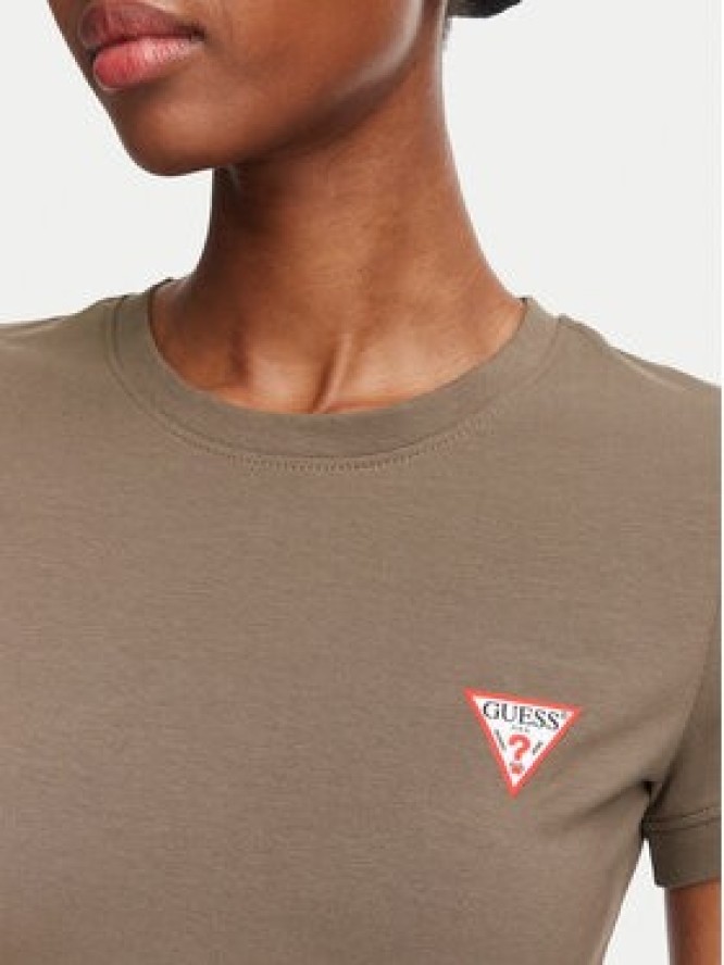 Guess T-Shirt W2YI44 J1314 Khaki Regular Fit