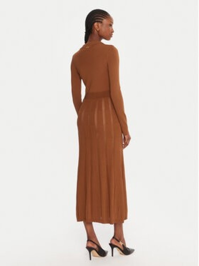 TWINSET Sukienka dzianinowa 252TP3110 Brązowy Regular Fit
