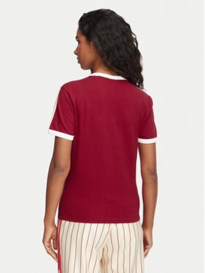adidas T-Shirt 3-Stripes Slim KS4779 Czerwony Regular Fit