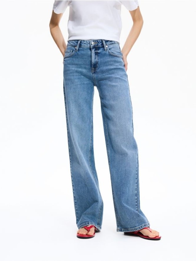 Jeansy straight comfort - niebieski