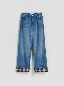 Jeansy wide leg - niebieski