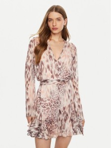 Guess Sukienka koszulowa W5RK35 WDW82 Różowy Regular Fit