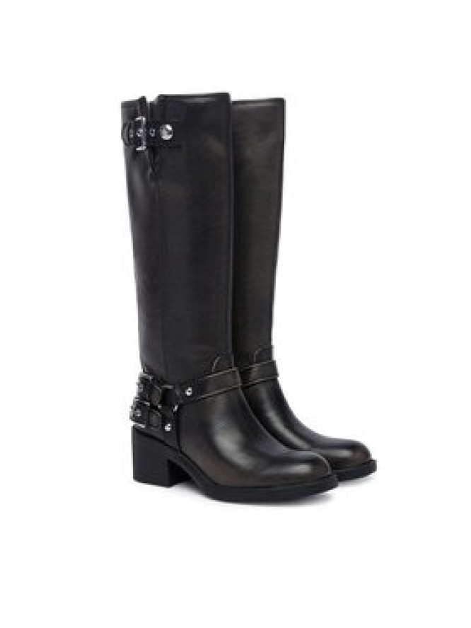 Guess Kozaki FLTMAT LEA11 Czarny