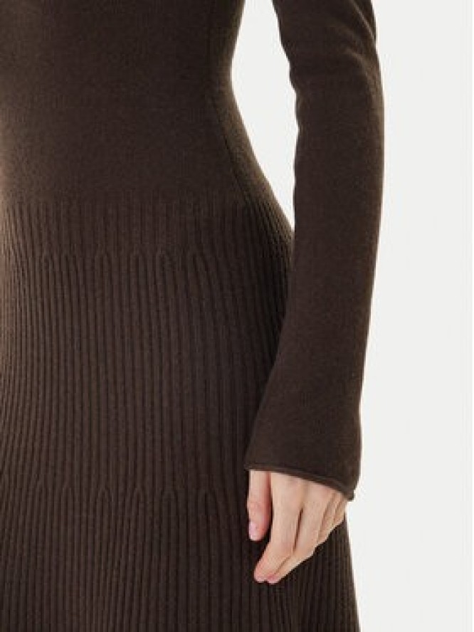 Tommy Hilfiger Sukienka dzianinowa WW0WW47303 Brązowy Regular Fit