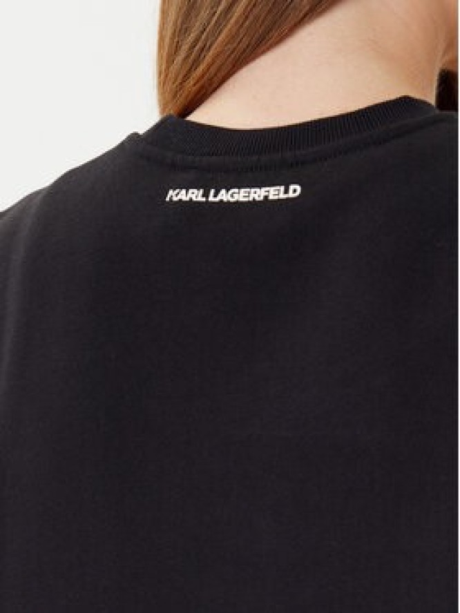 KARL LAGERFELD Bluza A3W20066 Czarny Regular Fit