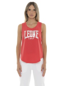 Top damski Leone 1947 Apparel bez rękawów z bawełny z dużym logo