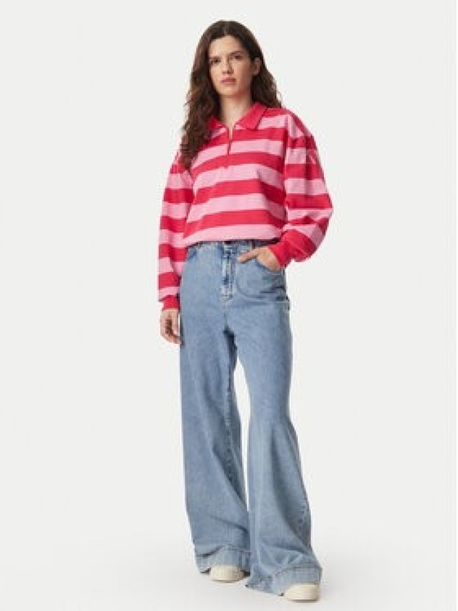 adidas Bluza Essentials Contemporary French Terry Longsleeve Polo KR3548 Różowy Regular Fit