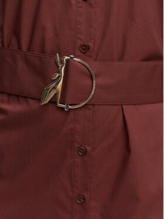 Patrizia Pepe Sukienka koszulowa 2A3067/A9B9-B887 Brązowy ciemny Regular Fit