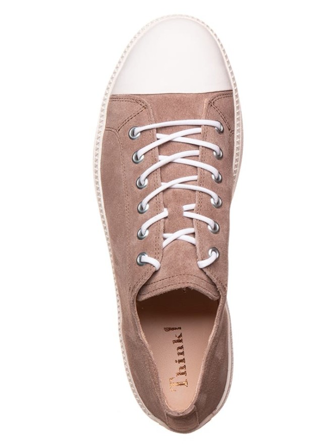 Think! Skórzane sneakersy w kolorze jasnobrązowym rozmiar: 40