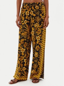 Selmark Spodnie palazzo BM275 Czarny Relaxed Fit