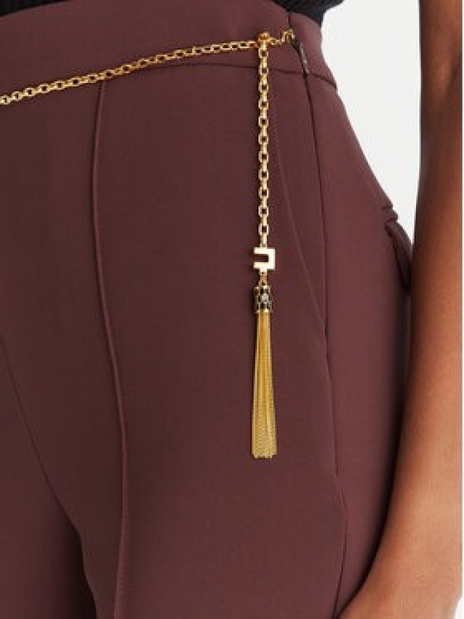 Elisabetta Franchi Spodnie materiałowe PA-141-57E2-V420 Bordowy Regular Fit