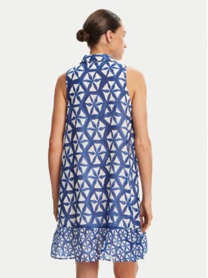 Iconique Sukienka letnia IC25-085 Niebieski Regular Fit