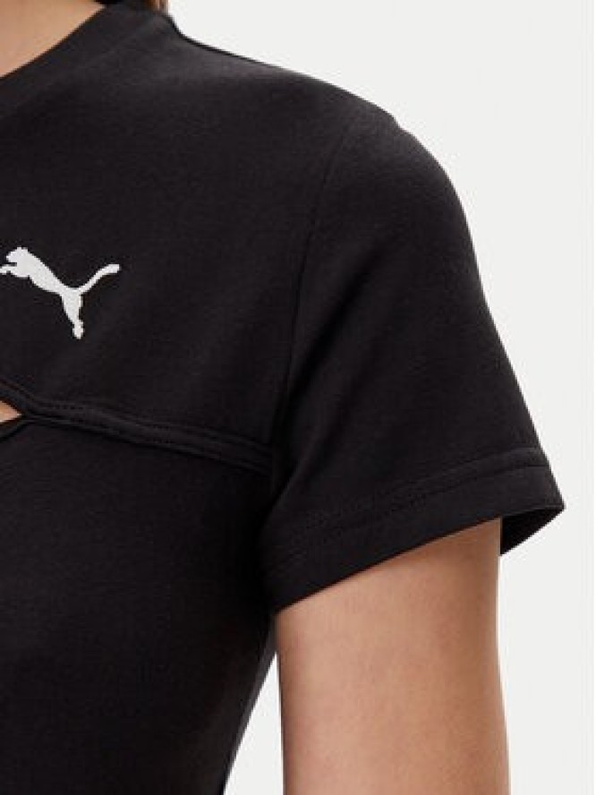 Puma T-Shirt Ess Cut-Out 631164 Czarny Slim Fit